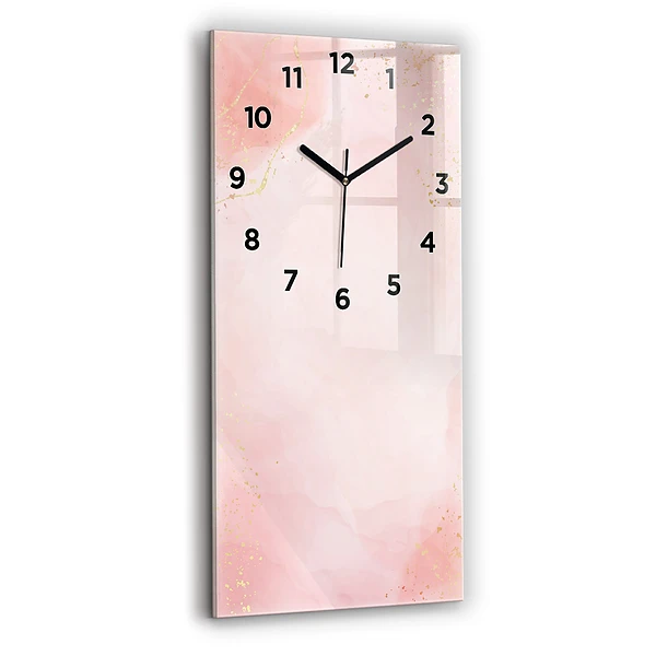 Vertikale Uhr Rosa Marmor