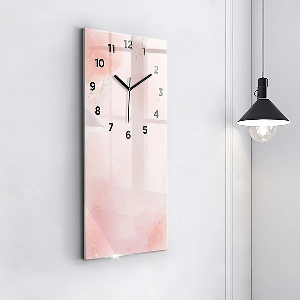 Vertikale Uhr Rosa Marmor