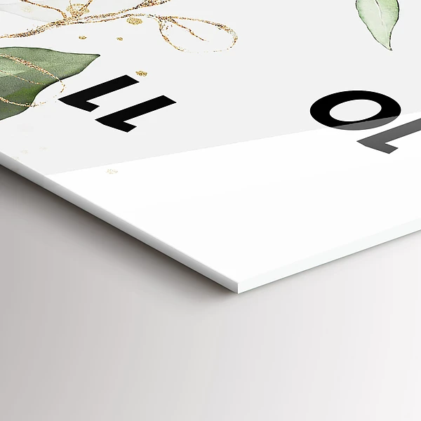 Vertikale Uhr mit motiv Abstrakte Blätter