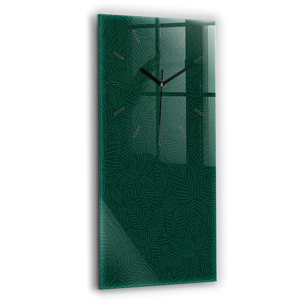 Vertikale Uhr mit motiv Muster aus Blättern