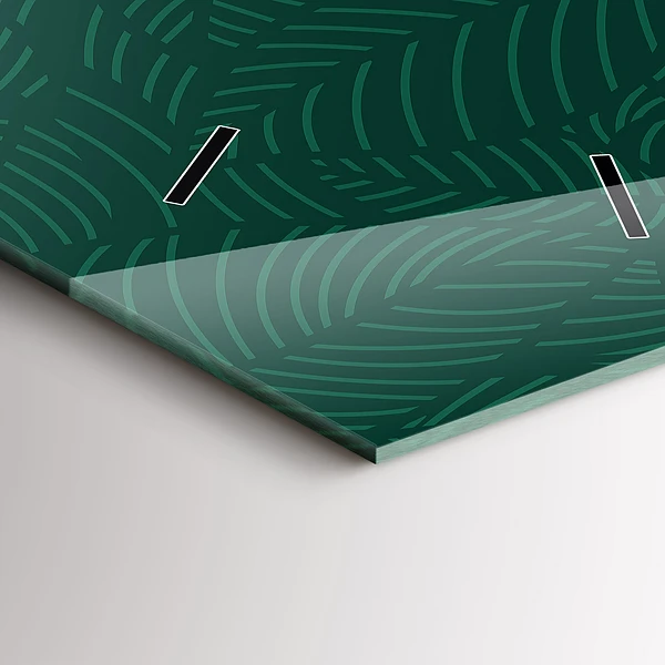 Vertikale Uhr mit motiv Muster aus Blättern
