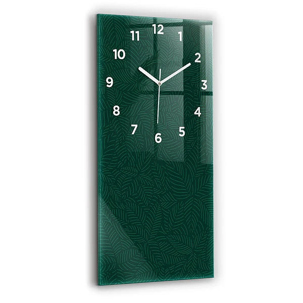 Vertikale Uhr mit motiv Muster aus Blättern
