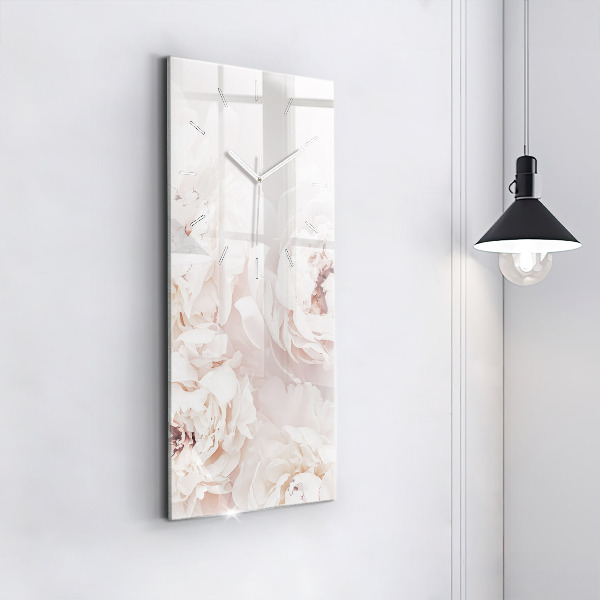 Vertikale Uhr Pfingstrosenblüten