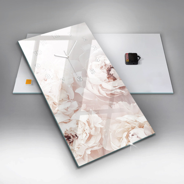 Vertikale Uhr Pfingstrosenblüten