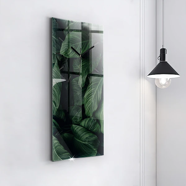 Vertikale Uhr Tropische Monstera