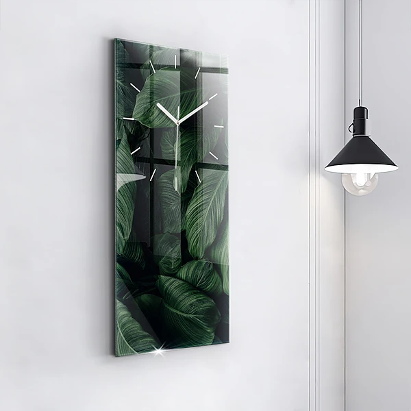 Vertikale Uhr Tropische Monstera