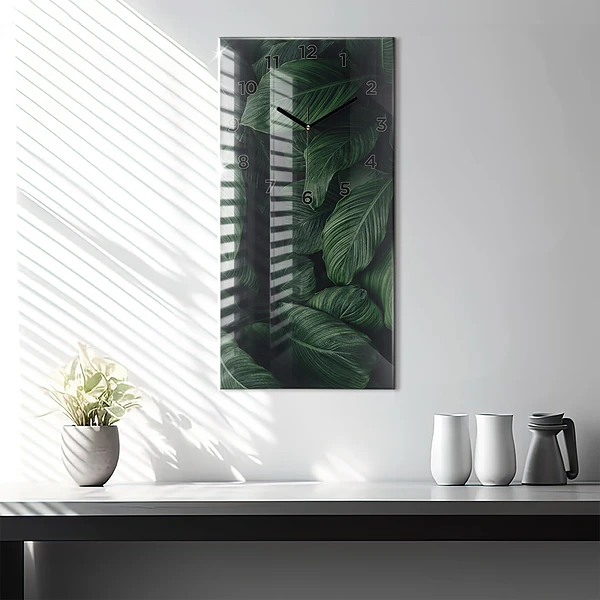 Vertikale Uhr Tropische Monstera