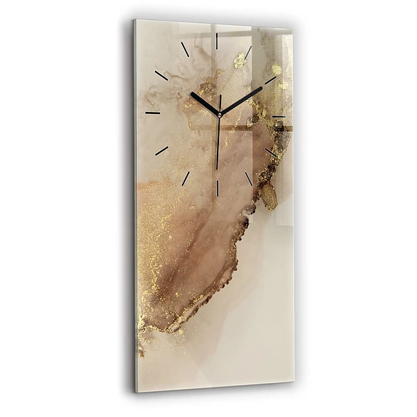 Vertikale Uhr Beigefarbene moderne Kunst