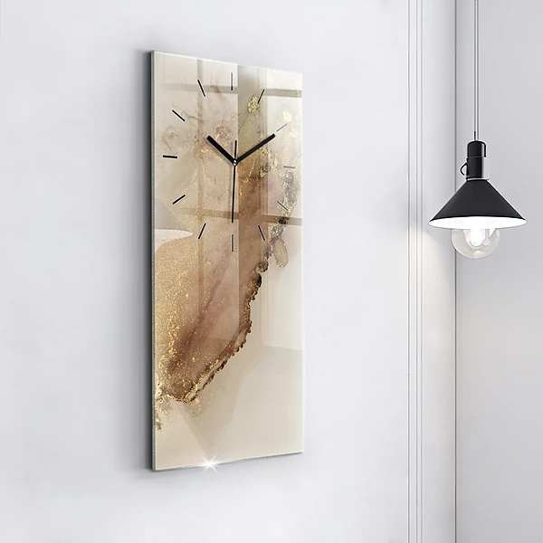 Vertikale Uhr Beigefarbene moderne Kunst