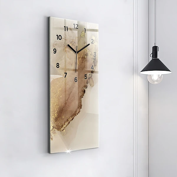 Vertikale Uhr Beigefarbene moderne Kunst