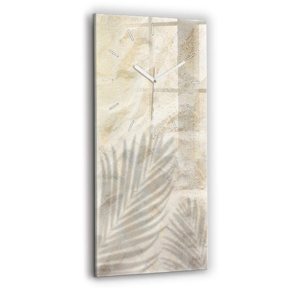Vertikale Uhr mit motiv Palmenbeschatteter Sand