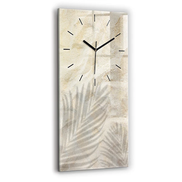 Vertikale Uhr mit motiv Palmenbeschatteter Sand