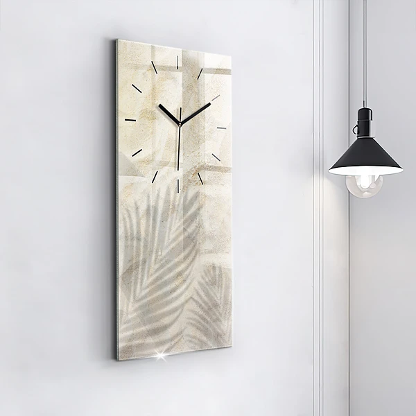 Vertikale Uhr mit motiv Palmenbeschatteter Sand