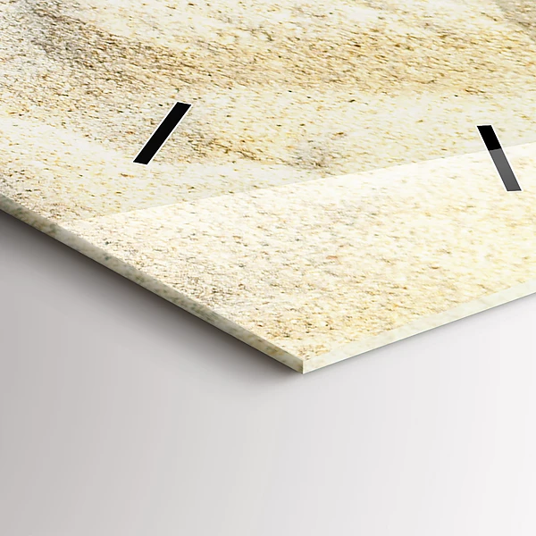 Vertikale Uhr mit motiv Palmenbeschatteter Sand