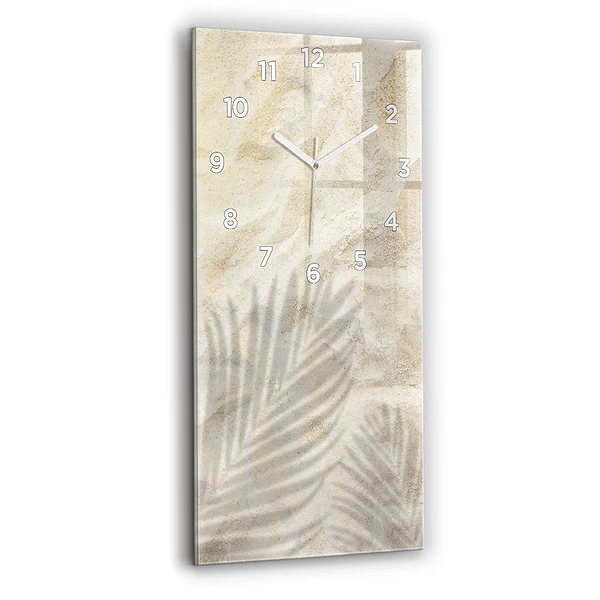 Vertikale Uhr mit motiv Palmenbeschatteter Sand