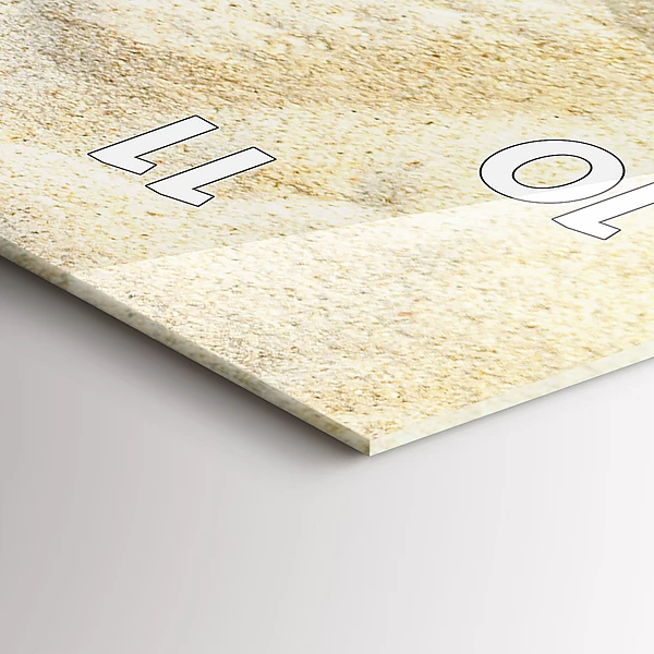 Vertikale Uhr mit motiv Palmenbeschatteter Sand