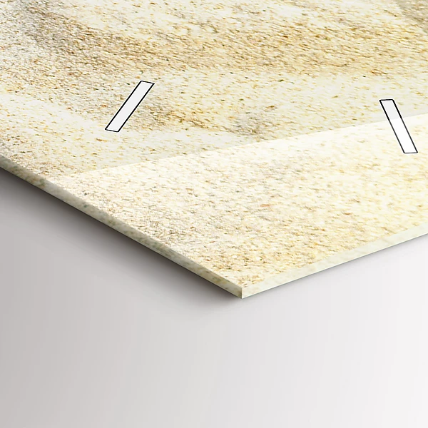 Vertikale Uhr mit motiv Palmenbeschatteter Sand