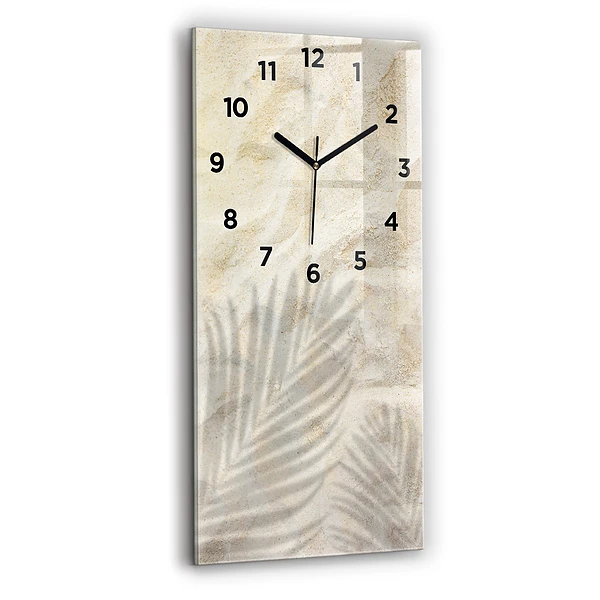 Vertikale Uhr mit motiv Palmenbeschatteter Sand