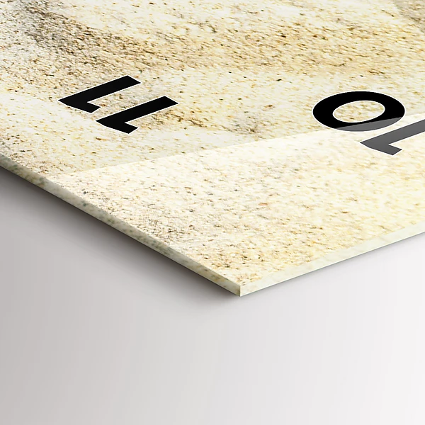 Vertikale Uhr mit motiv Palmenbeschatteter Sand