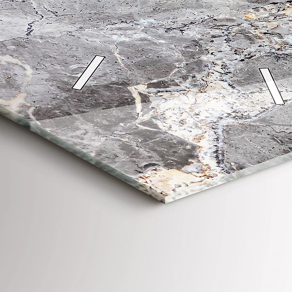 Vertikale Uhr Grauer Granitmarmor
