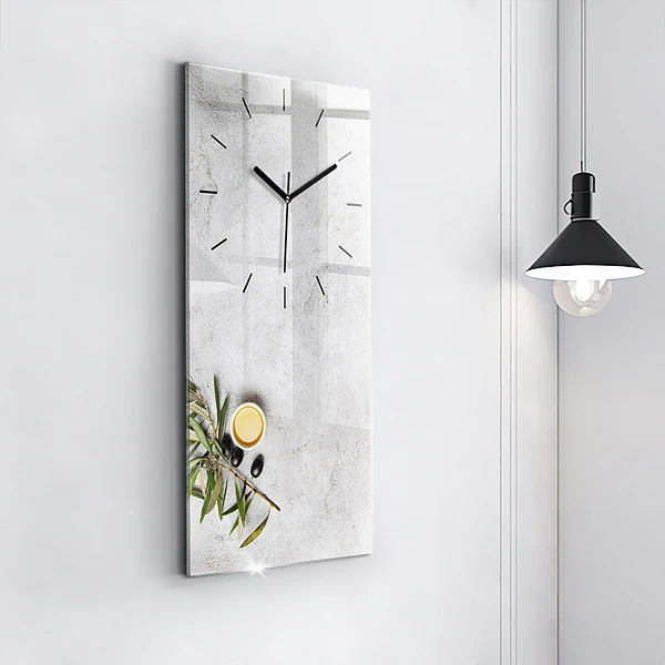 Vertikale Uhr Minimalistische Oliven