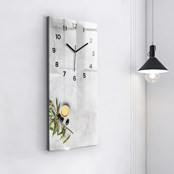 Vertikale Uhr Minimalistische Oliven