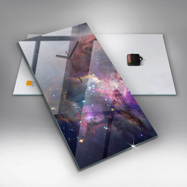 Vertikale Uhr Galaxie und Sterne