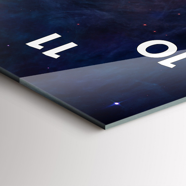 Vertikale Uhr Galaxie und Sterne