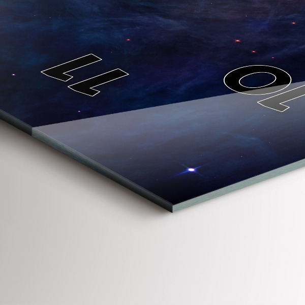 Vertikale Uhr Galaxie und Sterne