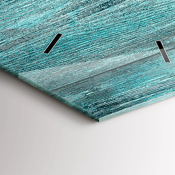 Vertikale Uhr mit motiv Blaues altes Holz
