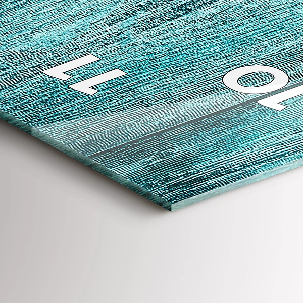 Vertikale Uhr mit motiv Blaues altes Holz