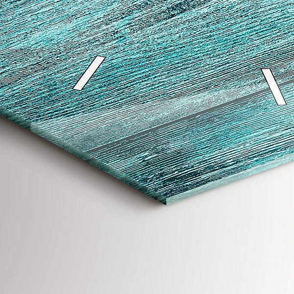 Vertikale Uhr mit motiv Blaues altes Holz
