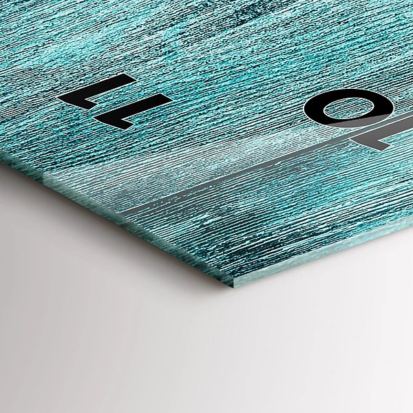 Vertikale Uhr mit motiv Blaues altes Holz