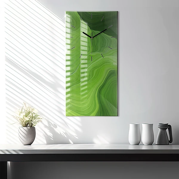 Vertikale Uhr mit motiv Moderne Wellen
