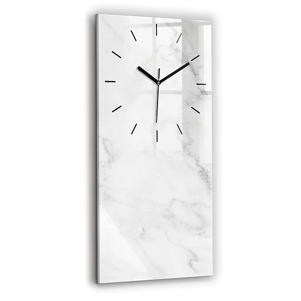 Vertikale Uhr mit motiv Eleganter Marmor