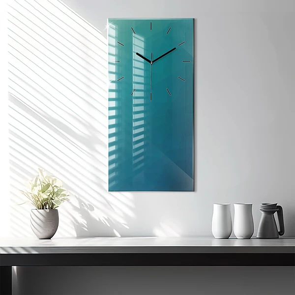 Vertikale Uhr mit motiv Marine Abstraktion