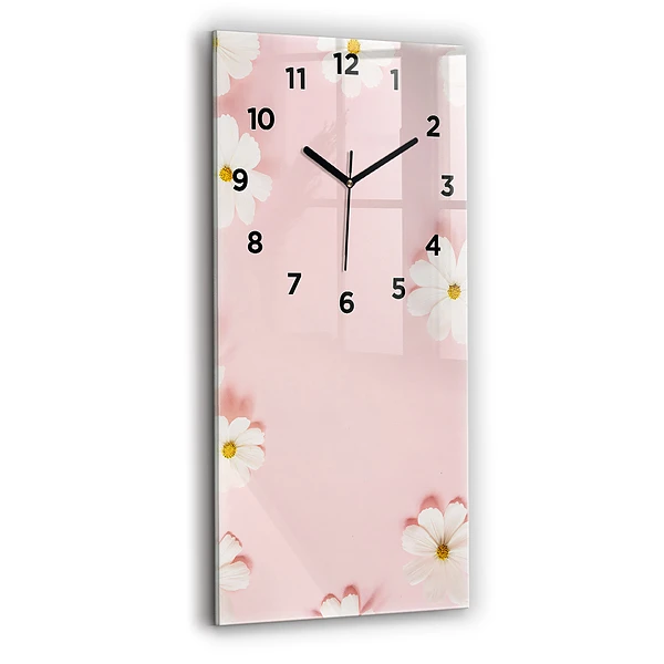 Vertikale Uhr mit motiv Gänseblümchen