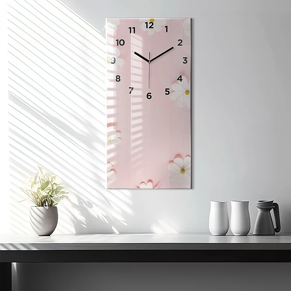 Vertikale Uhr mit motiv Gänseblümchen