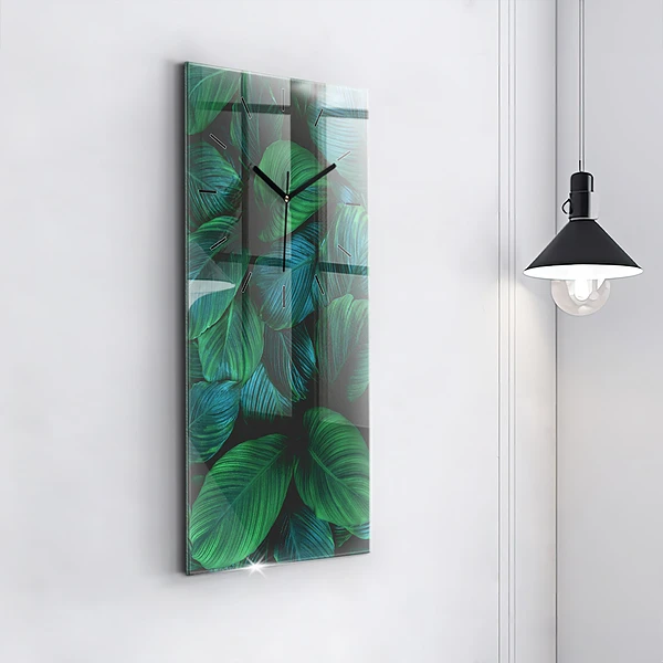 Vertikale Uhr mit motiv Blätter der Natur