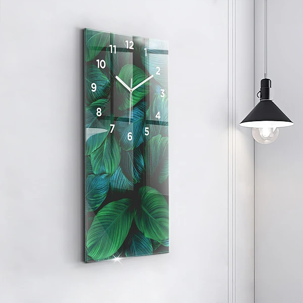 Vertikale Uhr mit motiv Blätter der Natur