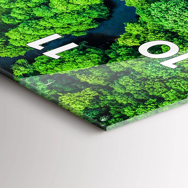 Vertikale Uhr mit motiv Fluss im Wald