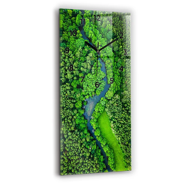 Vertikale Uhr mit motiv Fluss im Wald