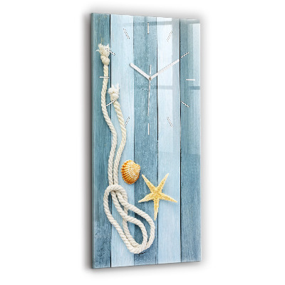 Vertikale Uhr Streifen und Muscheln