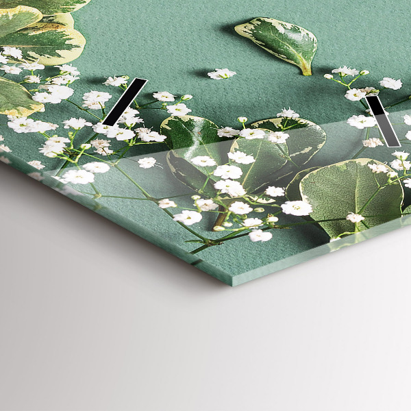 Vertikale Uhr mit motiv Zarte Blumen