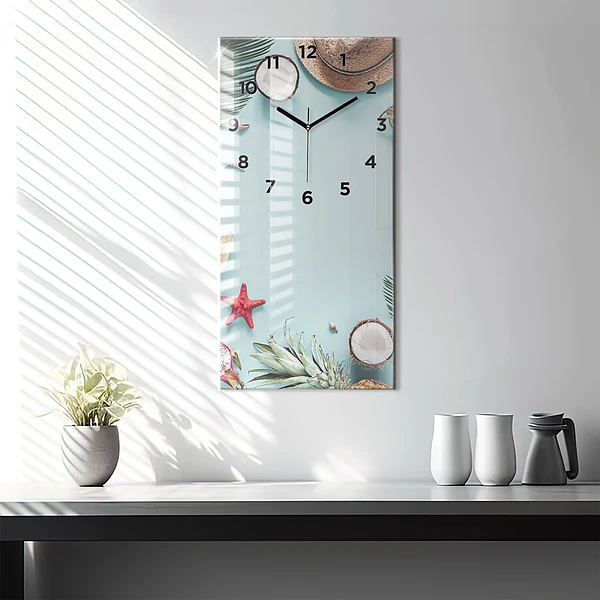 Vertikale Uhr mit motiv Sommer Komposition