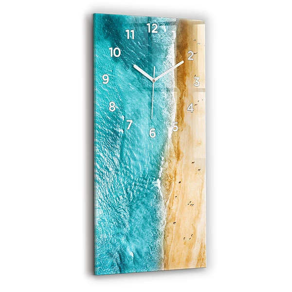 Vertikale Uhr mit motiv Menschen am Meeresstrand