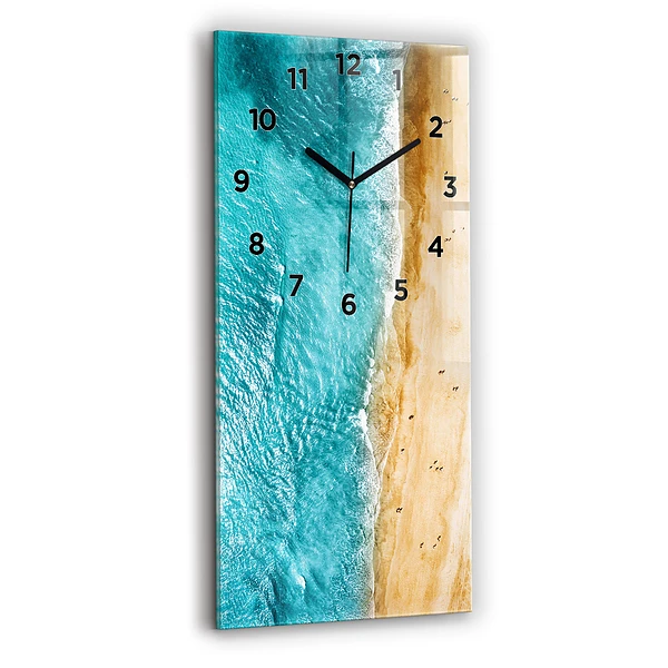 Vertikale Uhr mit motiv Menschen am Meeresstrand