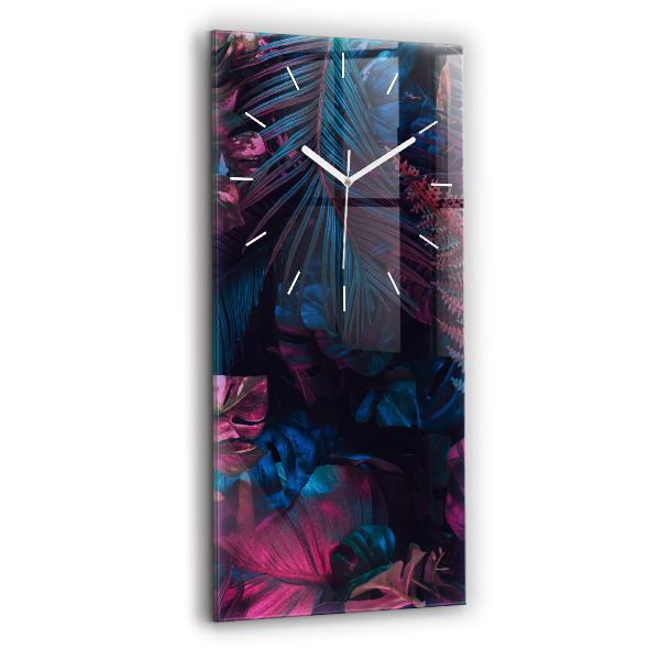 Vertikale Uhr mit motiv Exotische Blumen