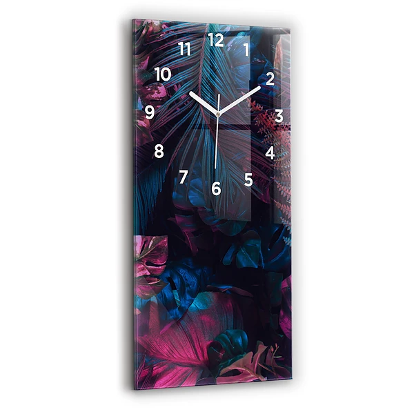 Vertikale Uhr mit motiv Exotische Blumen