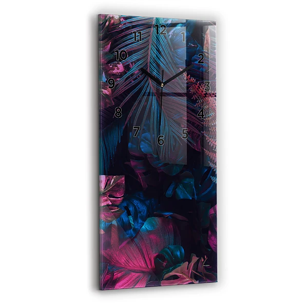 Vertikale Uhr mit motiv Exotische Blumen